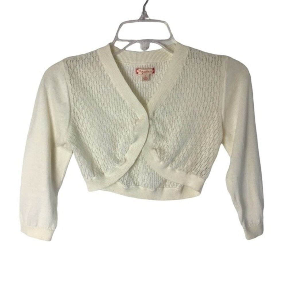 Ruby & Bloom Cream Long Sleeve Shrug